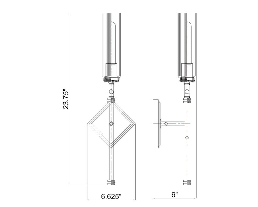 Z-Lite - 3047-1S-BN - One Light Wall Sconce - Esme - Brushed Nickel