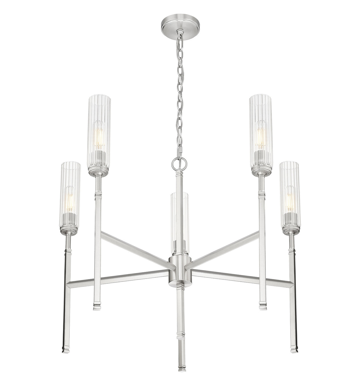 Z-Lite - 3047-5BN - Five Light Chandelier - Esme - Brushed Nickel
