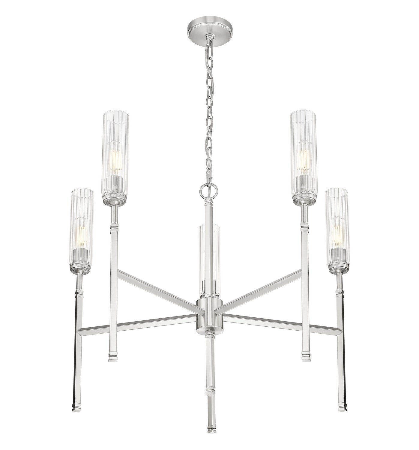 Z-Lite - 3047-5BN - Five Light Chandelier - Esme - Brushed Nickel