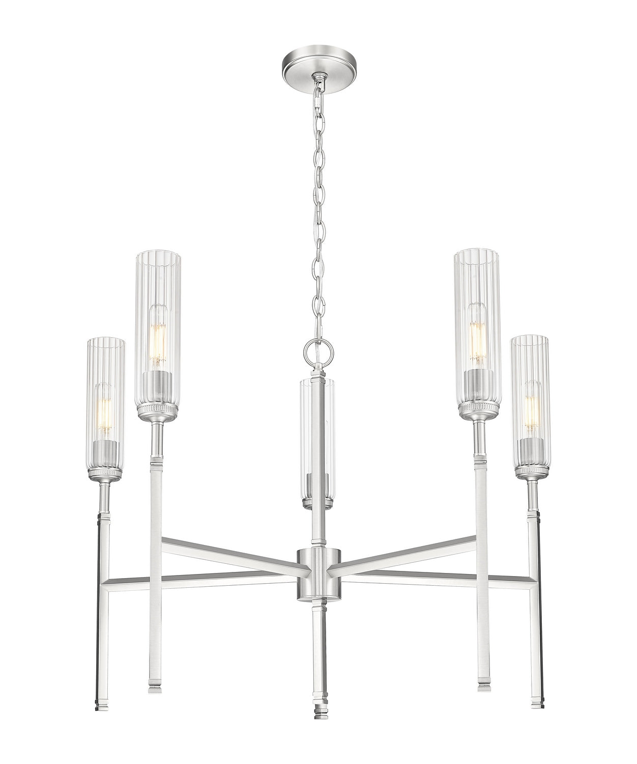 Z-Lite - 3047-5BN - Five Light Chandelier - Esme - Brushed Nickel