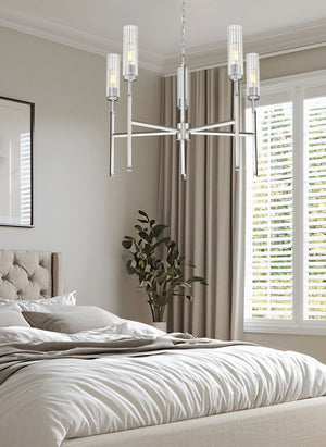 Z-Lite - 3047-5BN - Five Light Chandelier - Esme - Brushed Nickel