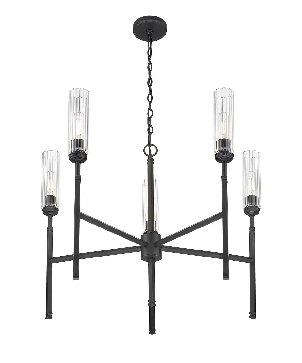 Z-Lite - 3047-5MB - Five Light Chandelier - Esme - Matte Black