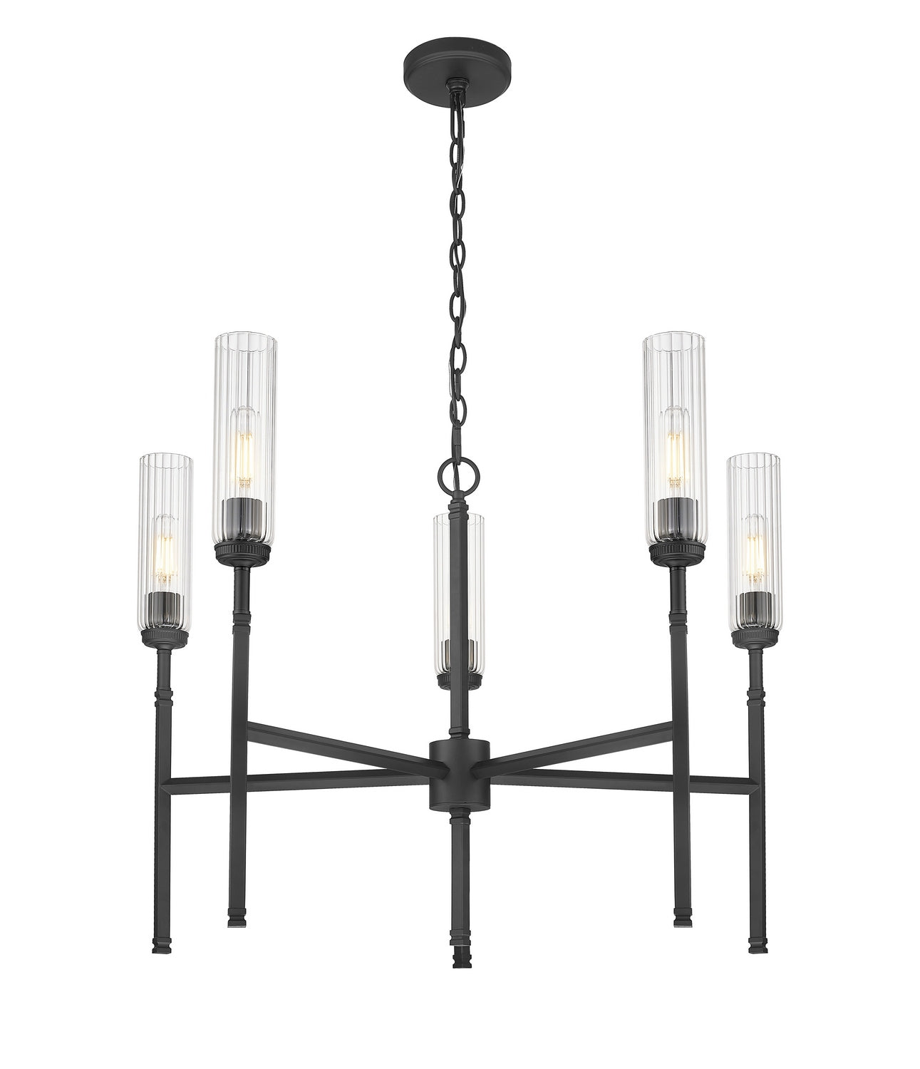 Z-Lite - 3047-5MB - Five Light Chandelier - Esme - Matte Black