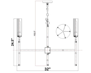Z-Lite - 3047-5MB - Five Light Chandelier - Esme - Matte Black
