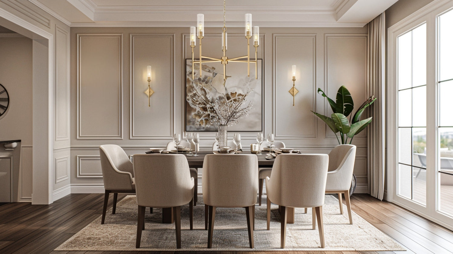Z-Lite - 3047-5MGLD - Five Light Chandelier - Esme - Modern Gold