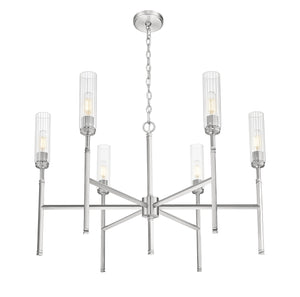 Z-Lite - 3047-6BN - Six Light Chandelier - Esme - Brushed Nickel
