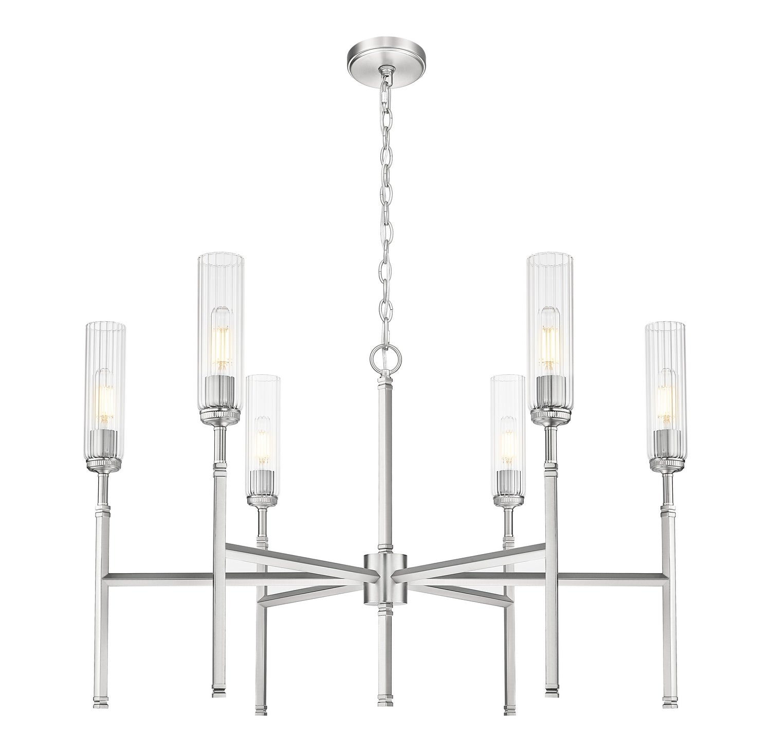 Z-Lite - 3047-6BN - Six Light Chandelier - Esme - Brushed Nickel