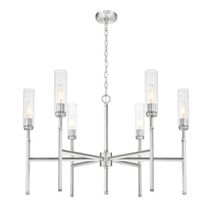 Z-Lite - 3047-6BN - Six Light Chandelier - Esme - Brushed Nickel