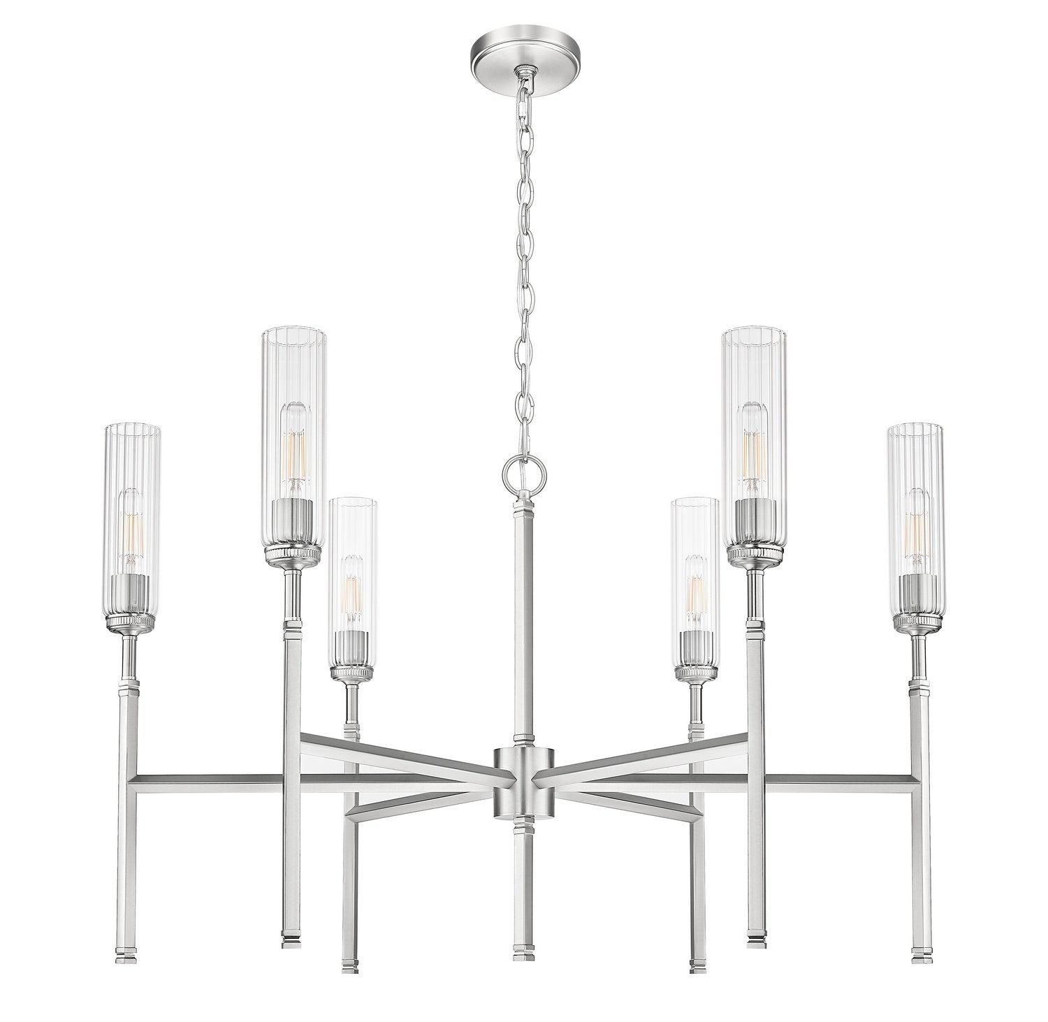 Z-Lite - 3047-6BN - Six Light Chandelier - Esme - Brushed Nickel