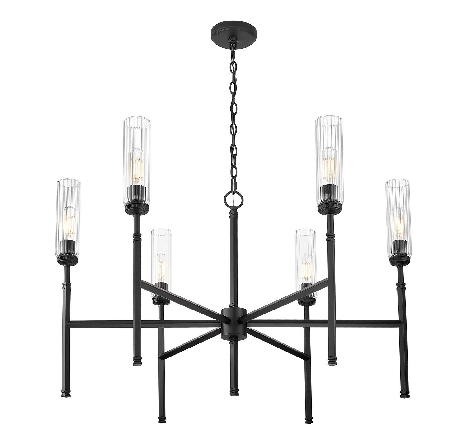 Z-Lite - 3047-6MB - Six Light Chandelier - Esme - Matte Black