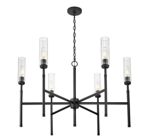 Z-Lite - 3047-6MB - Six Light Chandelier - Esme - Matte Black