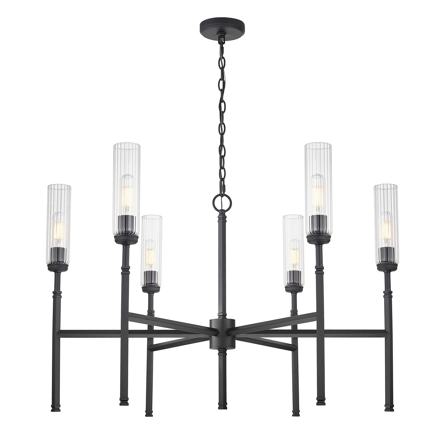Z-Lite - 3047-6MB - Six Light Chandelier - Esme - Matte Black