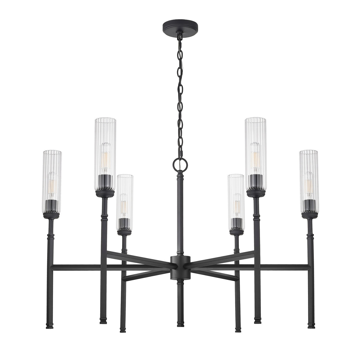 Z-Lite - 3047-6MB - Six Light Chandelier - Esme - Matte Black