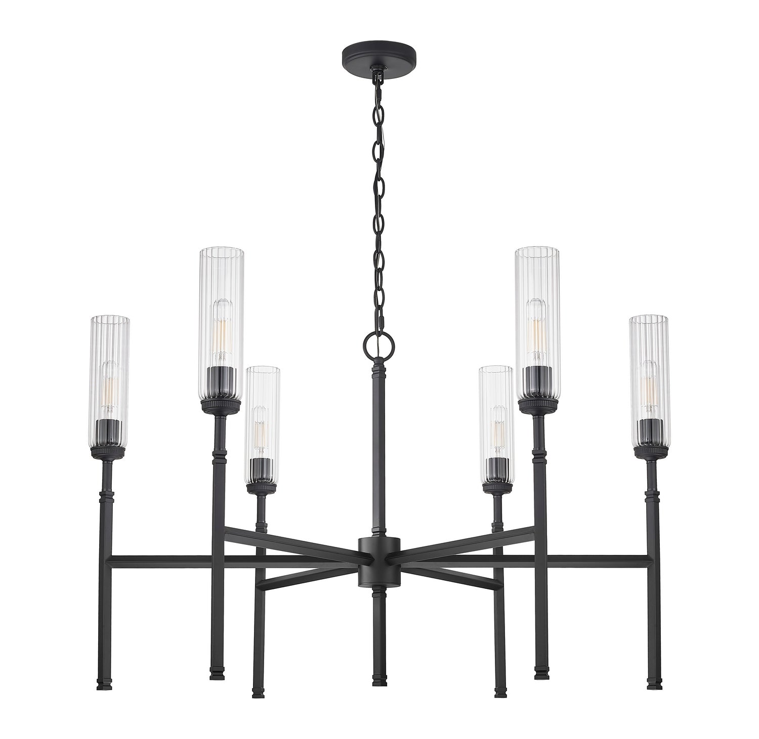 Z-Lite - 3047-6MB - Six Light Chandelier - Esme - Matte Black