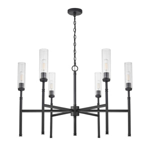 Z-Lite - 3047-6MB - Six Light Chandelier - Esme - Matte Black