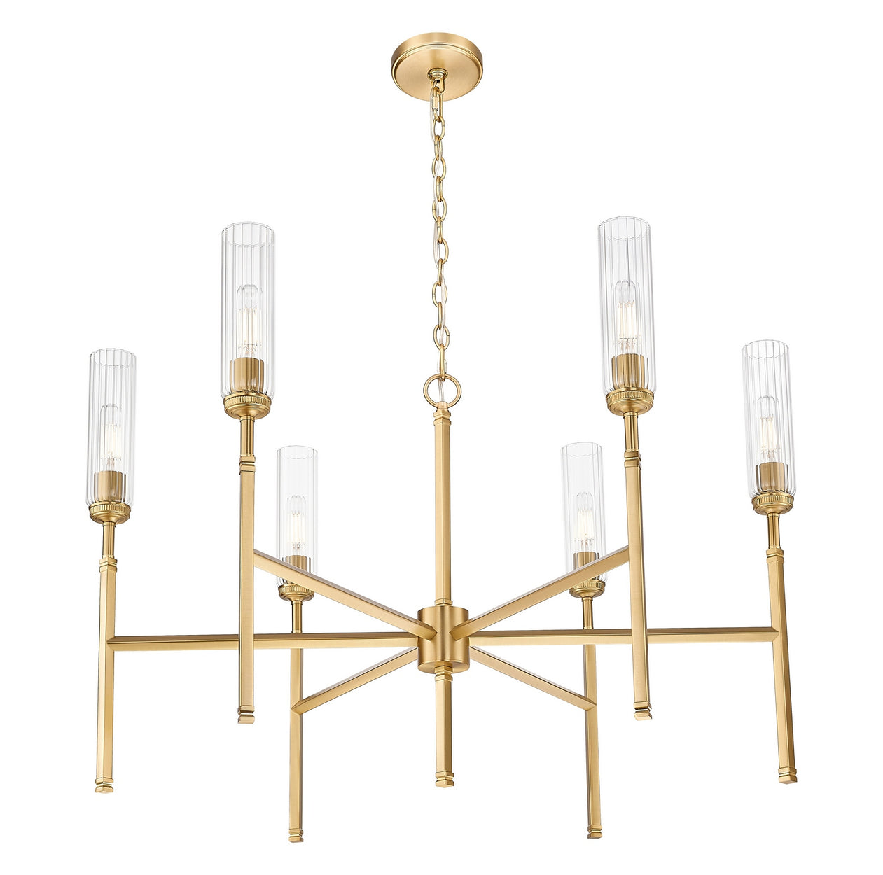 Z-Lite - 3047-6MGLD - Six Light Chandelier - Esme - Modern Gold