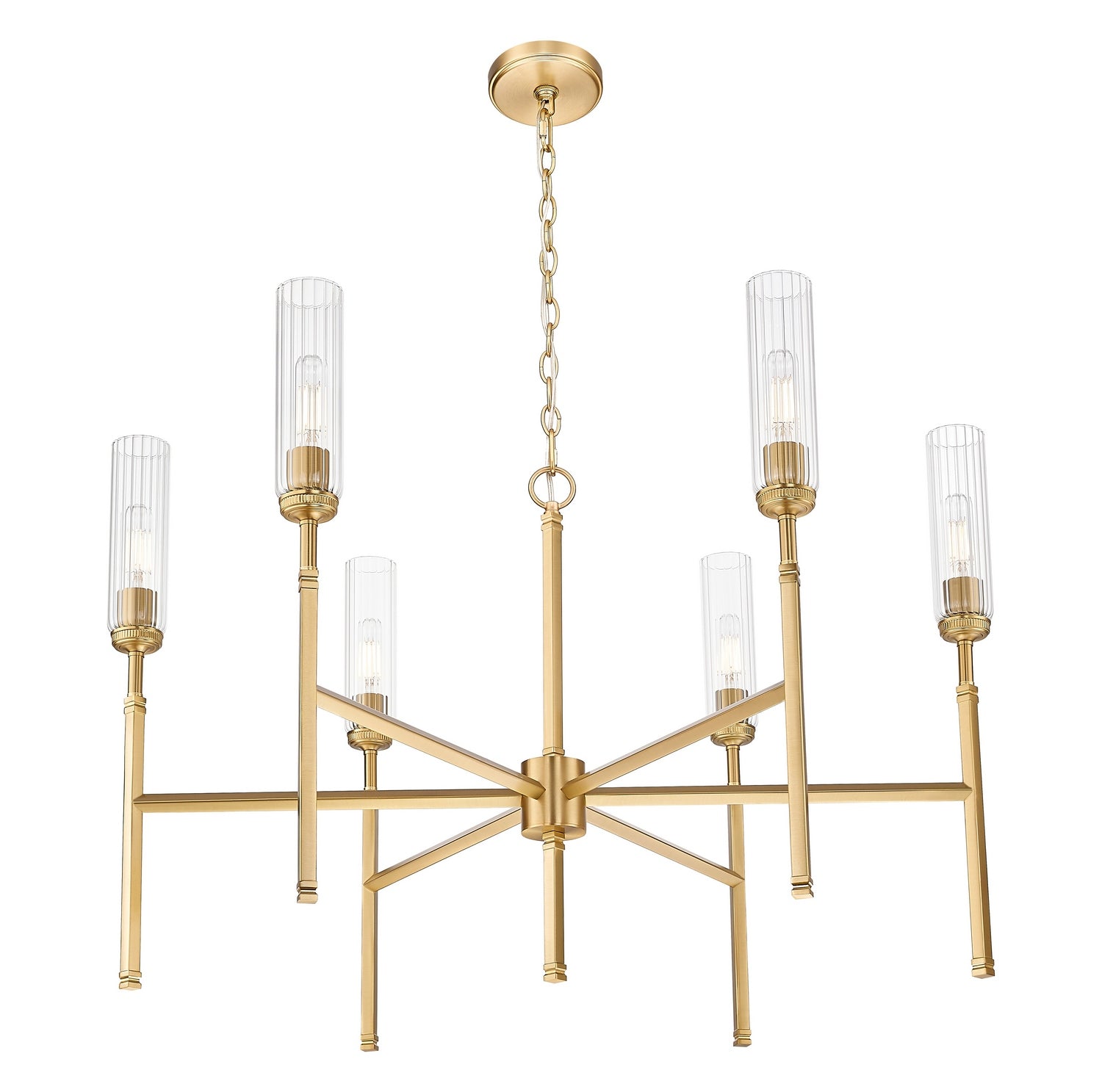 Z-Lite - 3047-6MGLD - Six Light Chandelier - Esme - Modern Gold