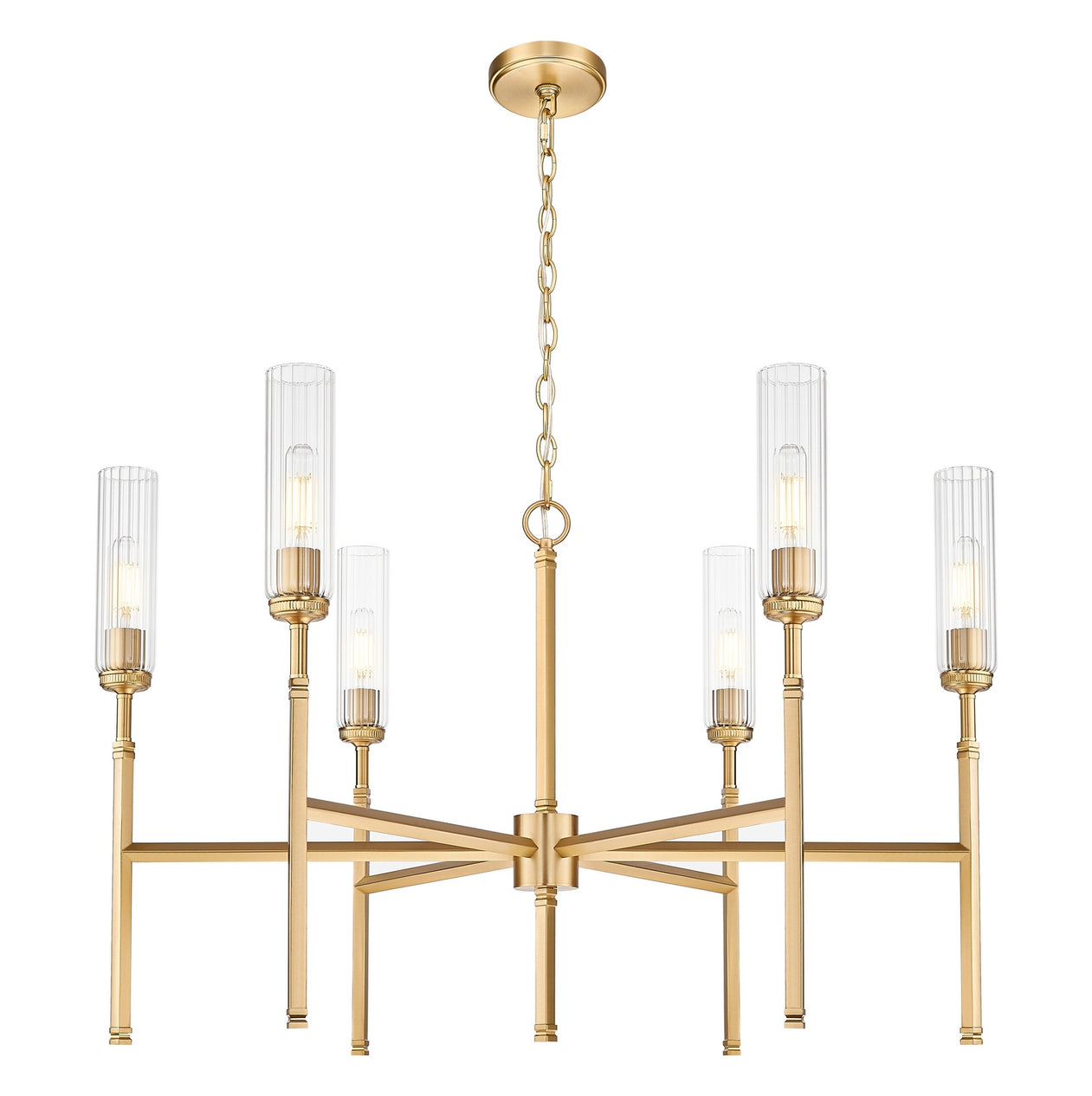 Z-Lite - 3047-6MGLD - Six Light Chandelier - Esme - Modern Gold