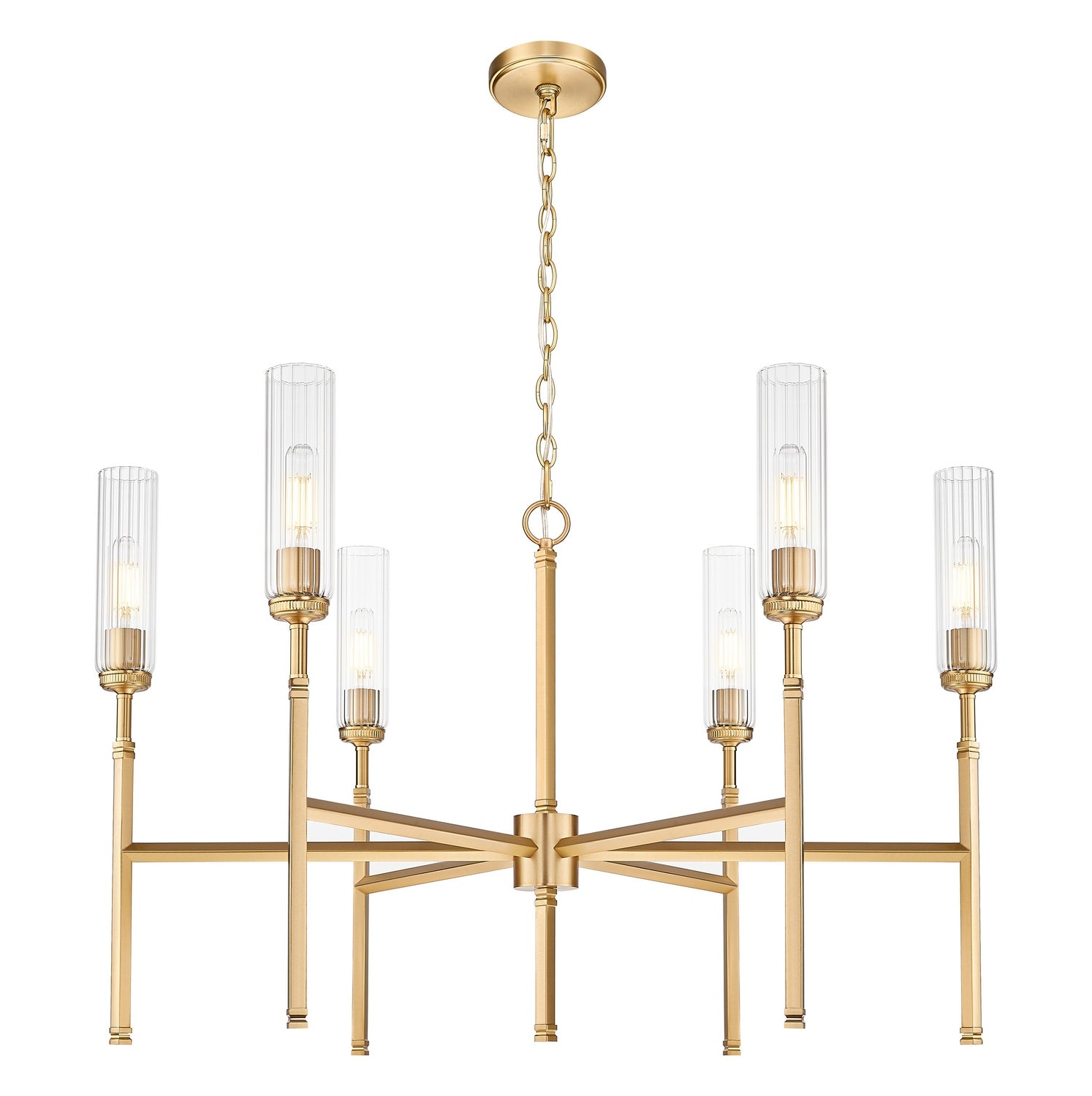 Z-Lite - 3047-6MGLD - Six Light Chandelier - Esme - Modern Gold