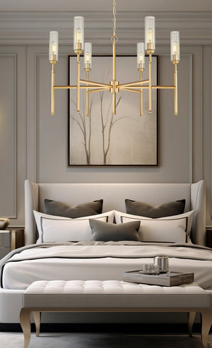Z-Lite - 3047-6MGLD - Six Light Chandelier - Esme - Modern Gold
