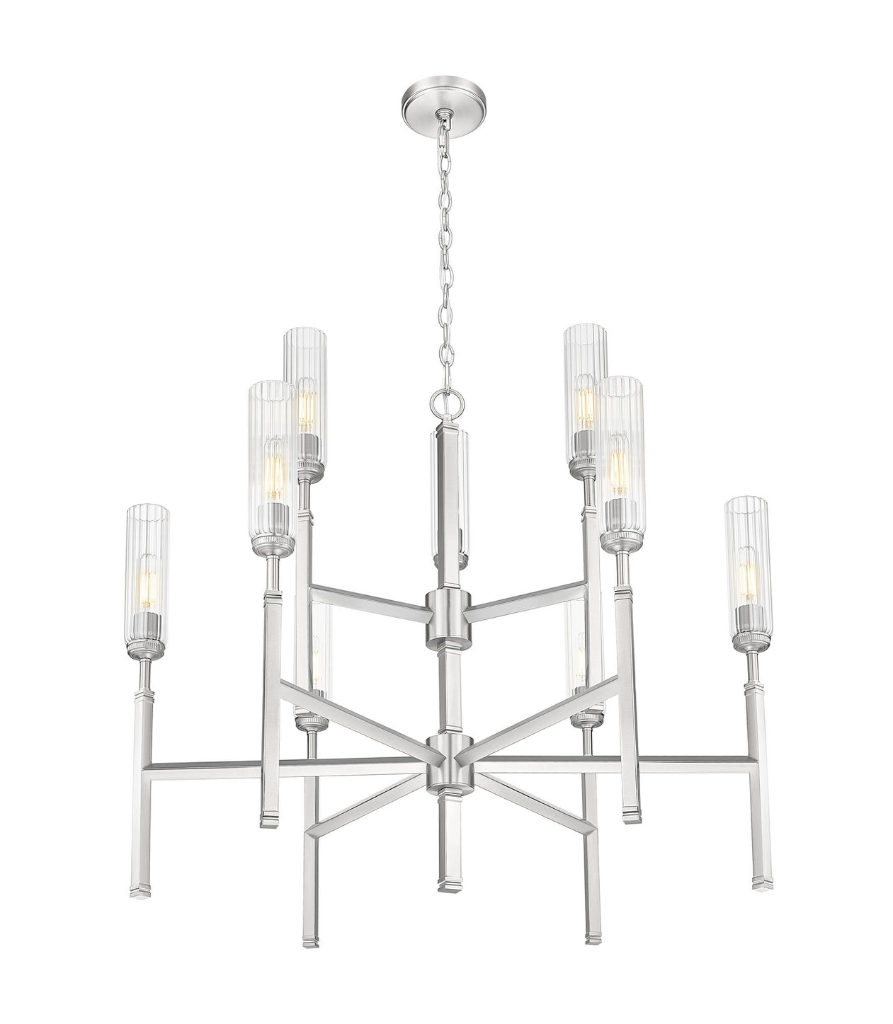 Z-Lite - 3047-9BN - Nine Light Chandelier - Esme - Brushed Nickel