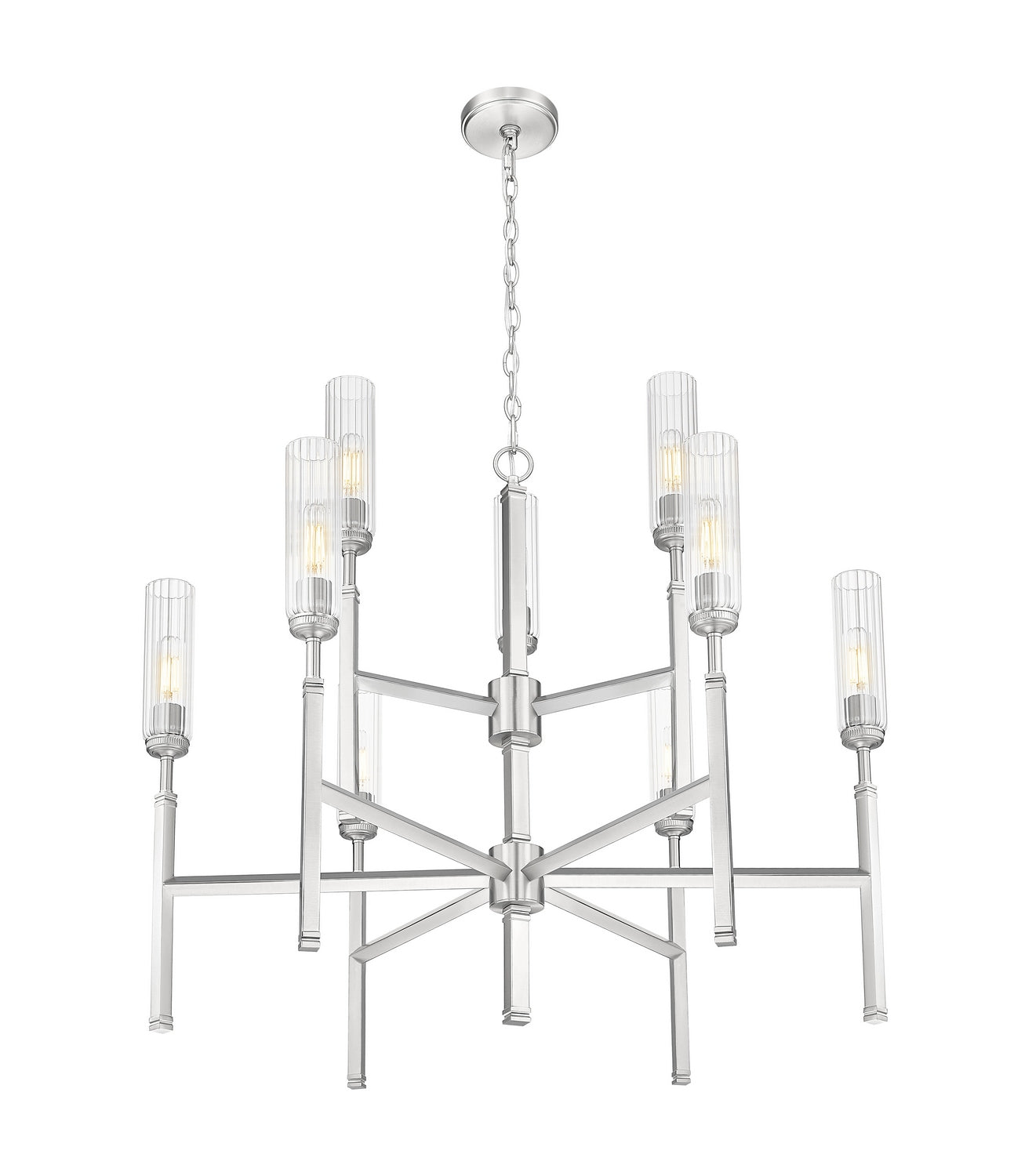 Z-Lite - 3047-9BN - Nine Light Chandelier - Esme - Brushed Nickel