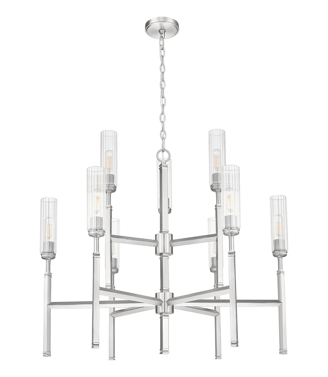 Z-Lite - 3047-9BN - Nine Light Chandelier - Esme - Brushed Nickel