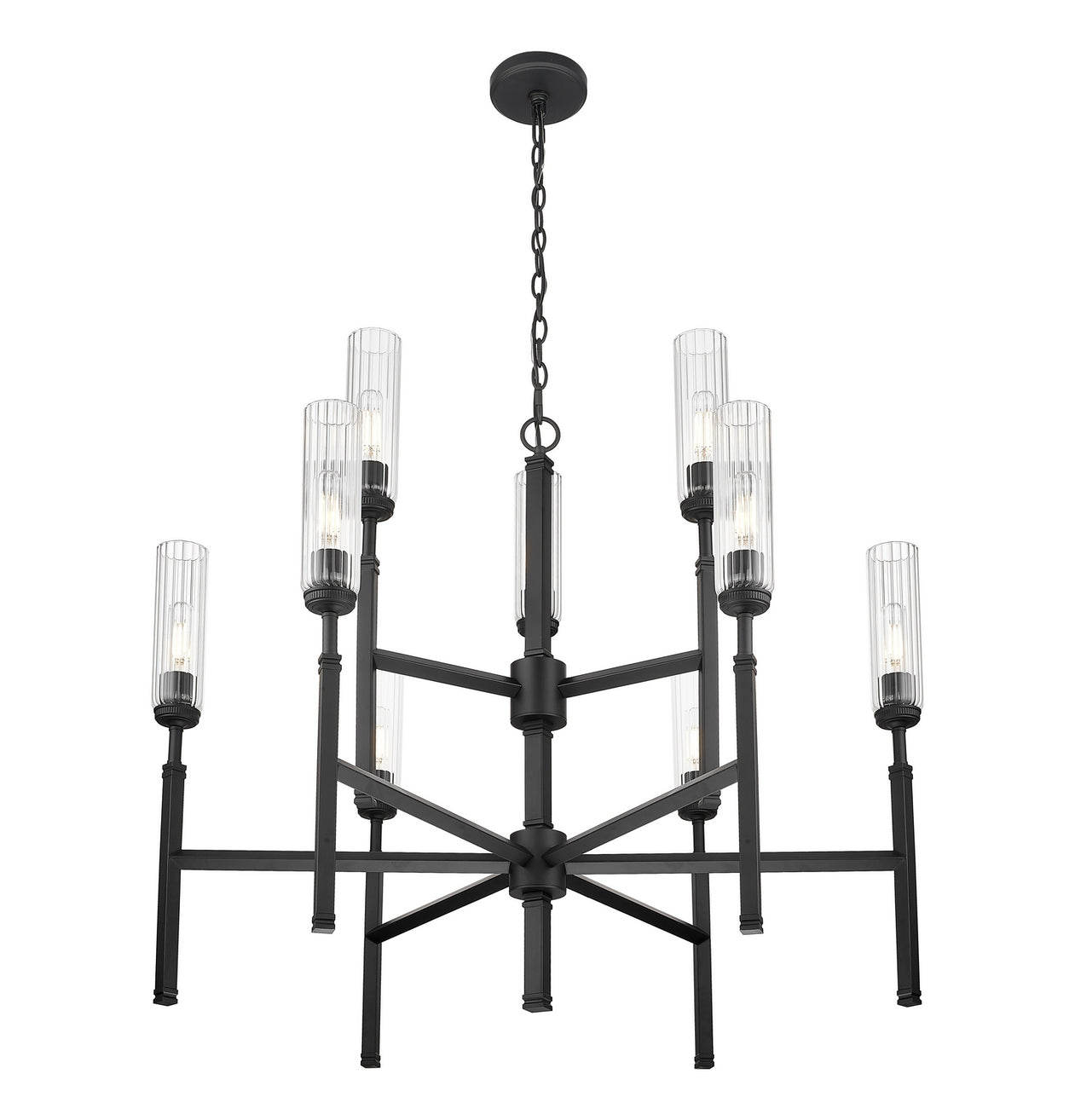 Z-Lite - 3047-9MB - Nine Light Chandelier - Esme - Matte Black