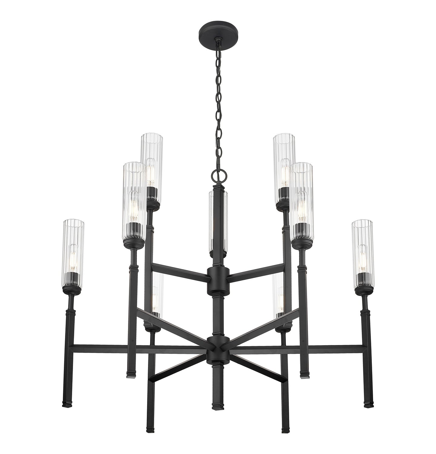 Z-Lite - 3047-9MB - Nine Light Chandelier - Esme - Matte Black