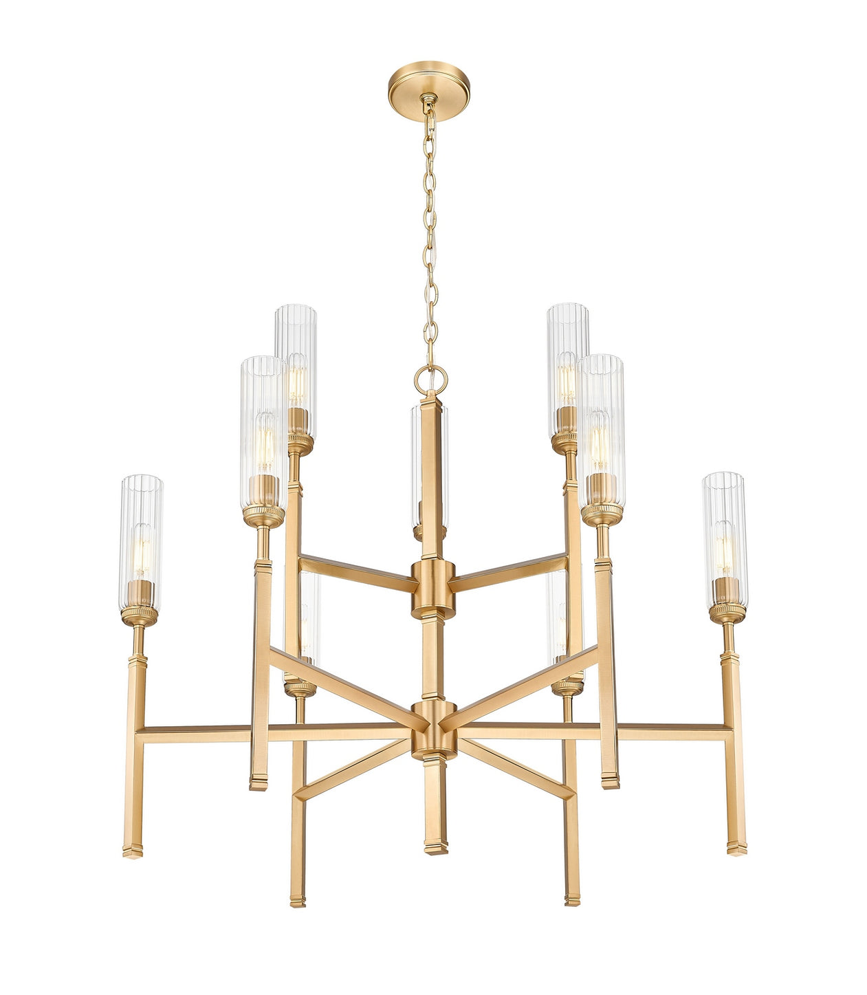 Z-Lite - 3047-9MGLD - Nine Light Chandelier - Esme - Modern Gold