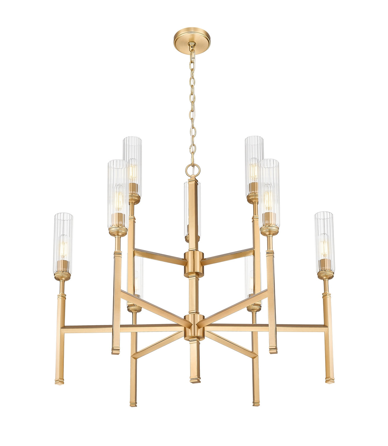 Z-Lite - 3047-9MGLD - Nine Light Chandelier - Esme - Modern Gold