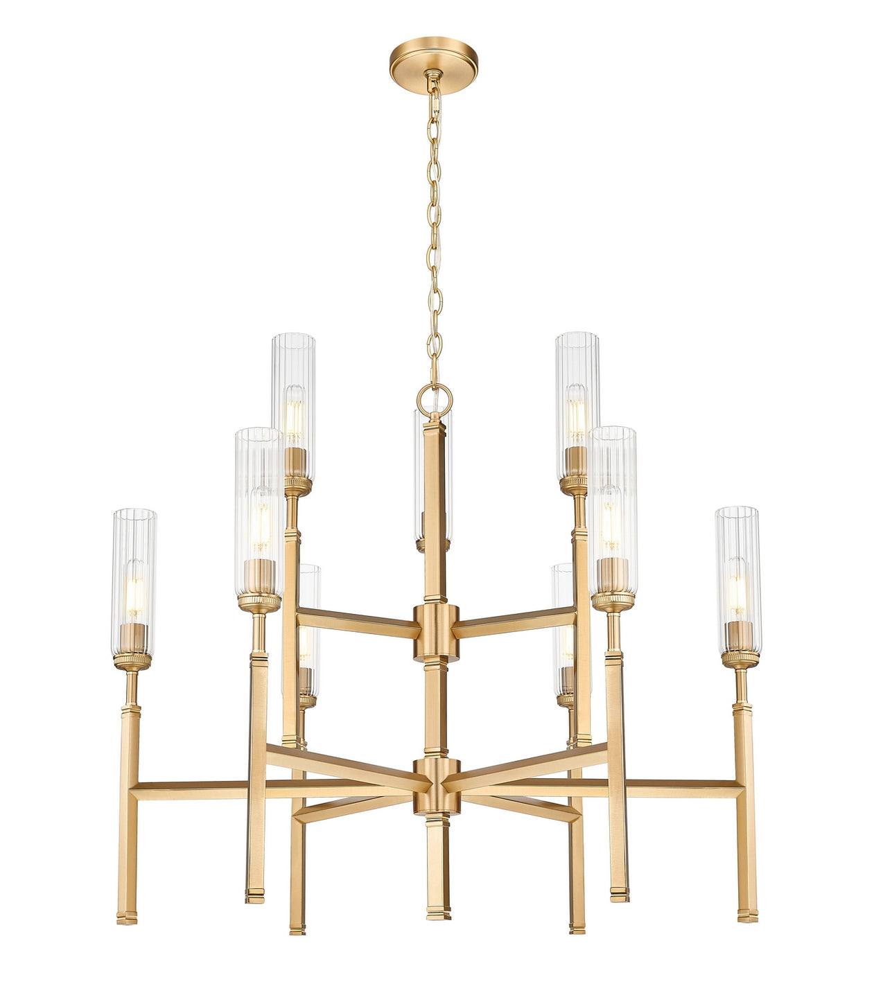 Z-Lite - 3047-9MGLD - Nine Light Chandelier - Esme - Modern Gold
