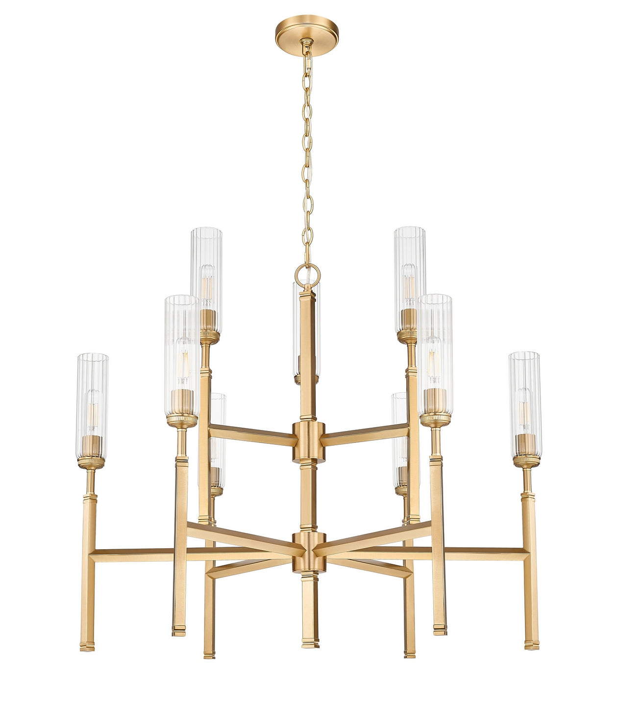 Z-Lite - 3047-9MGLD - Nine Light Chandelier - Esme - Modern Gold