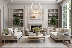 Z-Lite - 3047-9MGLD - Nine Light Chandelier - Esme - Modern Gold