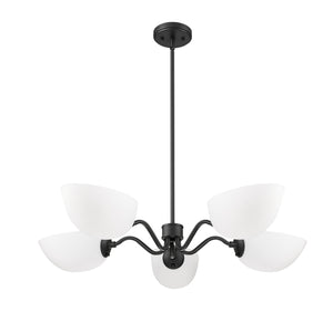 Z-Lite - 3048-5MB - Five Light Chandelier - Breton - Matte Black