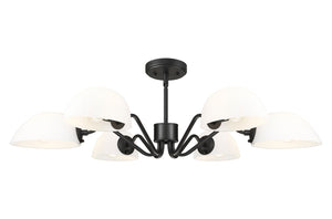 Z-Lite - 3048-6MB - Six Light Chandelier - Breton - Matte Black