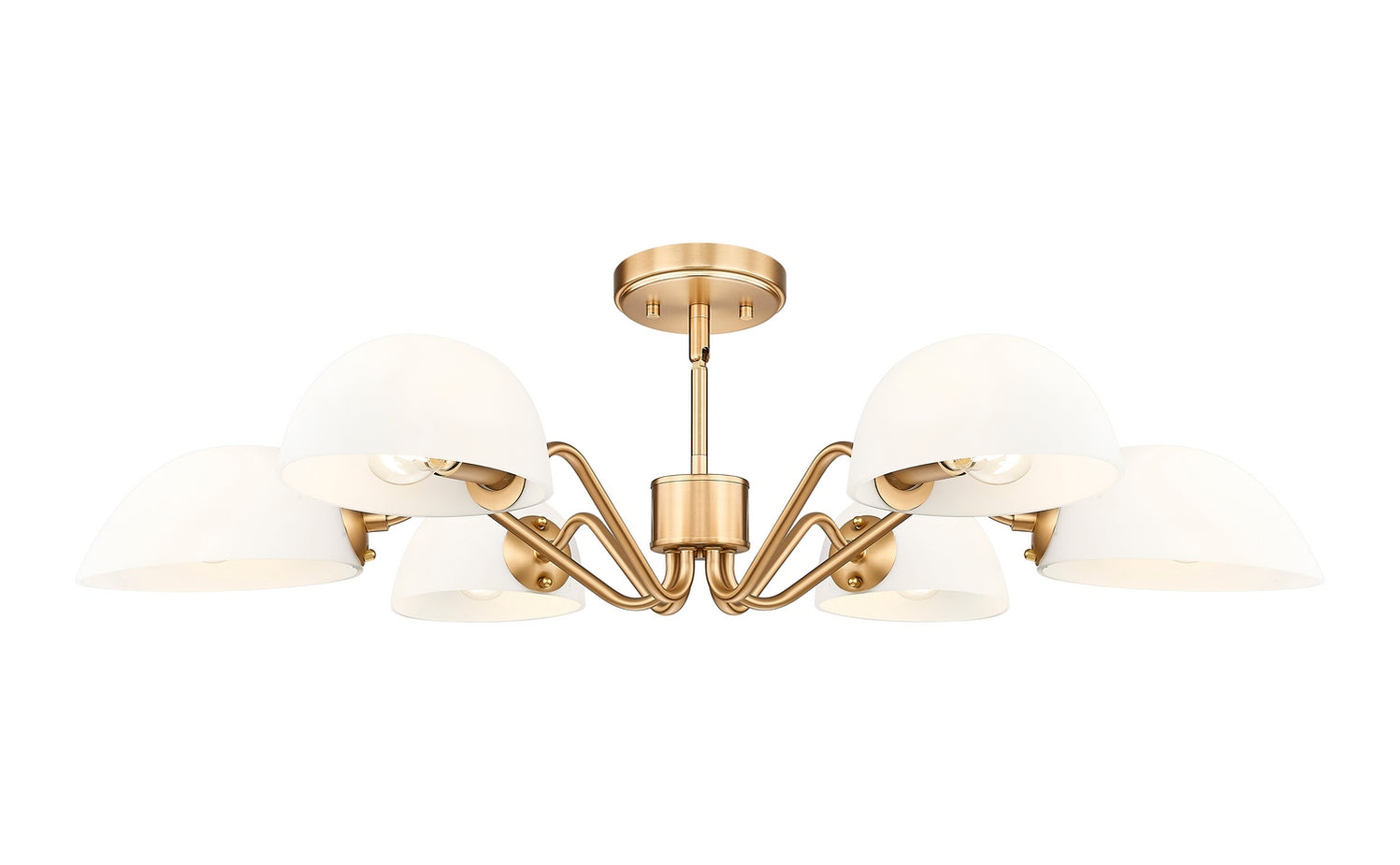 Z-Lite - 3048-6MGLD - Six Light Chandelier - Breton - Modern Gold