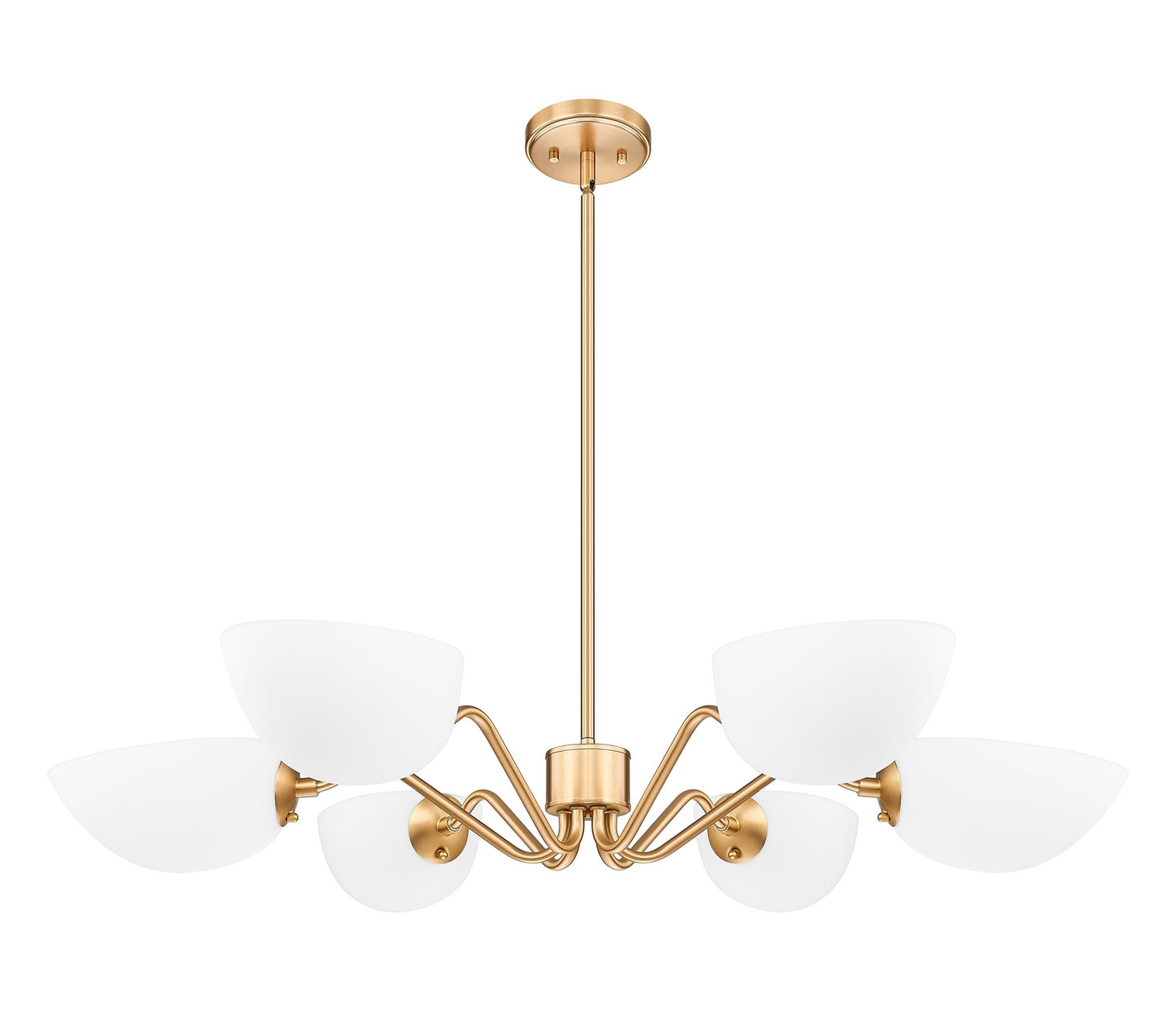 Z-Lite - 3048-6MGLD - Six Light Chandelier - Breton - Modern Gold