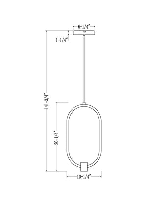 Z-Lite - 4101-10MB-LED - LED Pendant - Saros - Matte Black