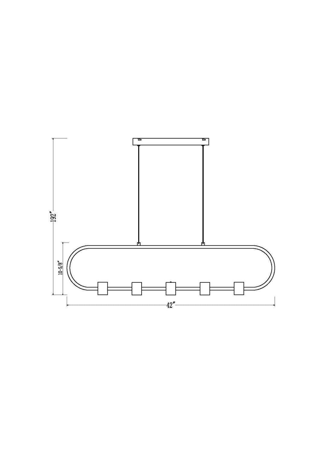 Z-Lite - 4101-42L-MB-LED - LED Linear Chandelier - Saros - Matte Black