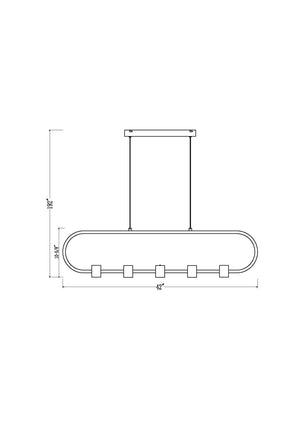 Z-Lite - 4101-42L-MB-LED - LED Linear Chandelier - Saros - Matte Black