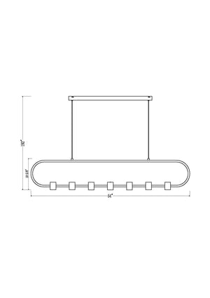 Z-Lite - 4101-54L-MB-LED - LED Linear Chandelier - Saros - Matte Black