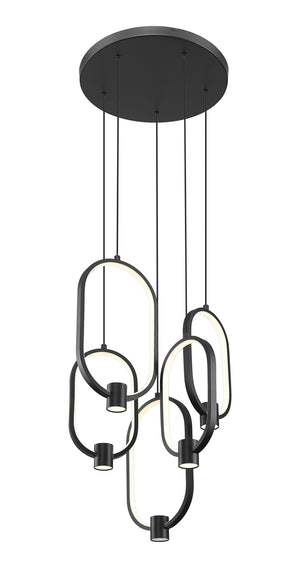 Z-Lite - 4101-5MB-LED - LED Chandelier - Saros - Matte Black
