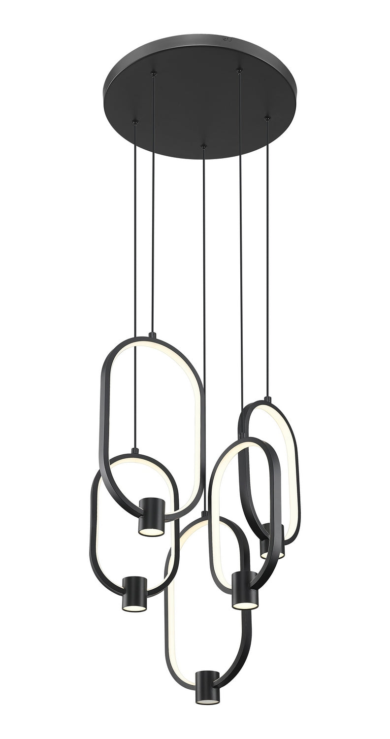 Z-Lite - 4101-5MB-LED - LED Chandelier - Saros - Matte Black
