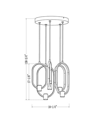 Z-Lite - 4101-5MB-LED - LED Chandelier - Saros - Matte Black