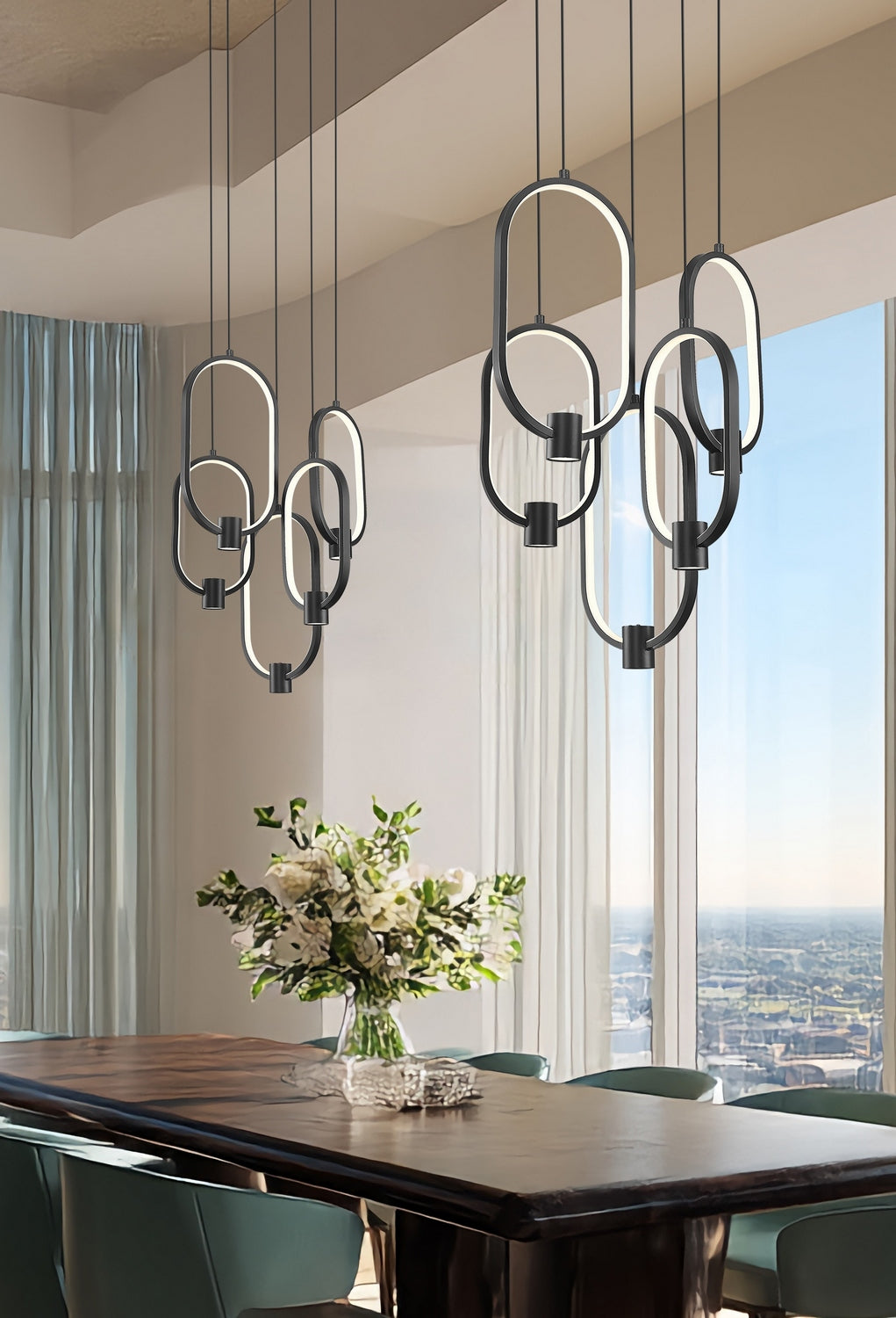 Z-Lite - 4101-5MB-LED - LED Chandelier - Saros - Matte Black