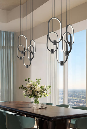 Z-Lite - 4101-5MB-LED - LED Chandelier - Saros - Matte Black