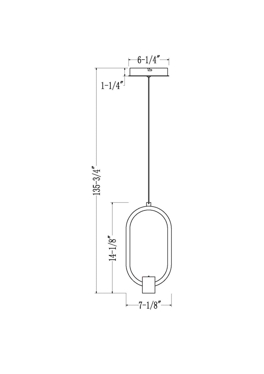 Z-Lite - 4101-7MB-LED - LED Pendant - Saros - Matte Black