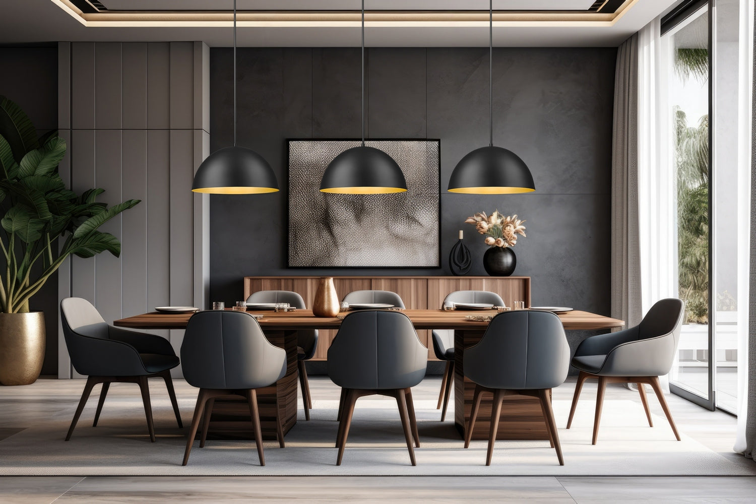 Z-Lite - 4501P24-MB - Three Light Pendant - Vega - Matte Black