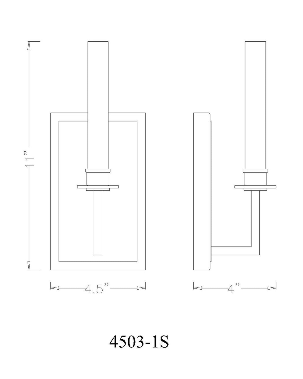 Z-Lite - 4503-1S-MB - Two Light Wall Sconce - Orson - Matte Black